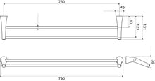 Load image into Gallery viewer, Paramount Double Towel Rail 760mm Chrome