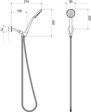 Load image into Gallery viewer, Paramount Trade 3 Function Handheld Shower Set Chrome