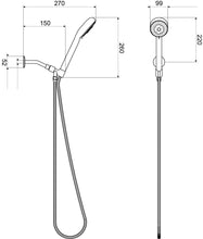 Load image into Gallery viewer, Paramount Deluxe 5 Function Handheld Shower Set Chrome