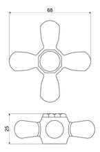Load image into Gallery viewer, Mildon Cross Style Handle & Button Deluxe White
