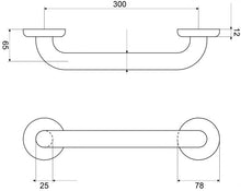 Load image into Gallery viewer, Heavy Duty Rail S/Steel 300mm x 25mm