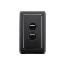 Load image into Gallery viewer, TRADCO 2 GANG FLAT PLATE ROCKER SWITCHES - W72MM