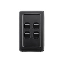 Load image into Gallery viewer, TRADCO 4 GANG FLAT PLATE ROCKER SWITCHES - W72MM
