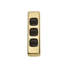 Load image into Gallery viewer, TRADCO 3 GANG FLAT PLATE ROCKER SWITCHES - W30MM