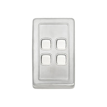 Load image into Gallery viewer, TRADCO 4 GANG FLAT PLATE ROCKER SWITCHES - W72MM