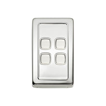 Load image into Gallery viewer, TRADCO 4 GANG FLAT PLATE ROCKER SWITCHES - W72MM