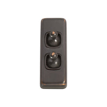 Load image into Gallery viewer, TRADCO 2 GANG FLAT PLATE TOGGLE SWITCHES - W30MM