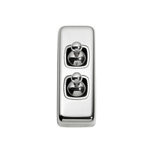 Load image into Gallery viewer, TRADCO 2 GANG FLAT PLATE TOGGLE SWITCHES - W30MM