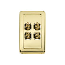 Load image into Gallery viewer, TRADCO 4 GANG FLAT PLATE TOGGLE SWITCHES - W72MM