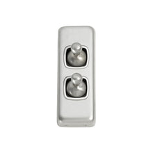 Load image into Gallery viewer, TRADCO 2 GANG FLAT PLATE TOGGLE SWITCHES - W30MM