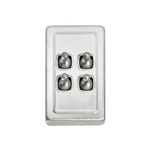 Load image into Gallery viewer, TRADCO 4 GANG FLAT PLATE TOGGLE SWITCHES - W72MM