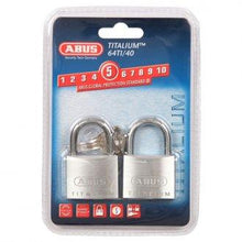 Load image into Gallery viewer, ABUS P/LOCK 64TI/40 TWIN DP 64TI40TWINSC