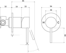 Load image into Gallery viewer, Bolera Wall Mixer 35mm Matte Black