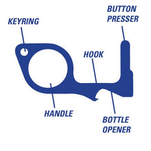 Load image into Gallery viewer, 'Zero Contact' Utility Key Ring