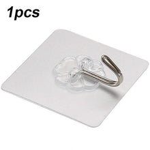 Load image into Gallery viewer, Transparent Hooks for Bathroom Self Adhesive Door Wall Hook Hanger Suction for Kitchen Storage Garlands Towel Hanging Hooks