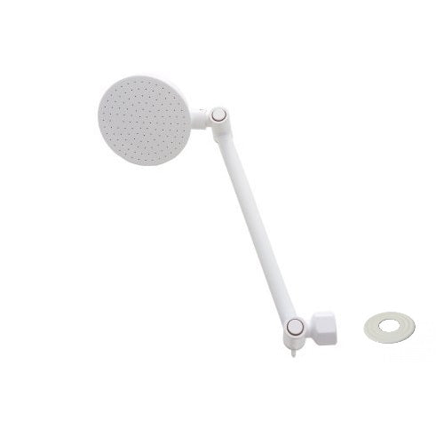Mildon All Directional Fixed Shower w/Cover Plate White