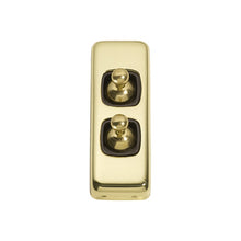 Load image into Gallery viewer, TRADCO 2 GANG FLAT PLATE TOGGLE SWITCHES - W30MM
