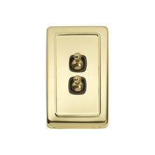 Load image into Gallery viewer, TRADCO 2 GANG FLAT PLATE TOGGLE SWITCHES - W72MM
