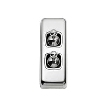 Load image into Gallery viewer, TRADCO 2 GANG FLAT PLATE TOGGLE SWITCHES - W30MM
