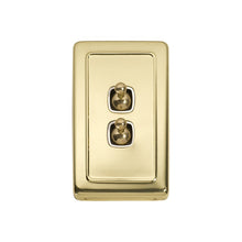 Load image into Gallery viewer, TRADCO 2 GANG FLAT PLATE TOGGLE SWITCHES - W72MM
