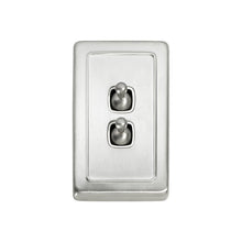 Load image into Gallery viewer, TRADCO 2 GANG FLAT PLATE TOGGLE SWITCHES - W72MM

