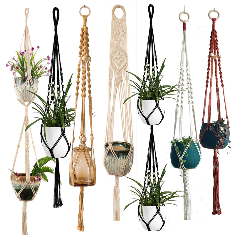 macrame plant hanger with pot handmade macrame plant hanger flower /pot hanger